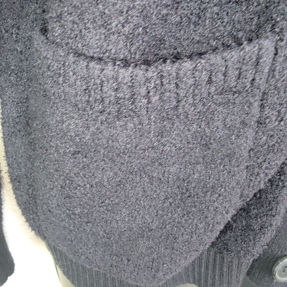 Joie Black Fuzzy Button-Up Cardigan Size Medium - image 3